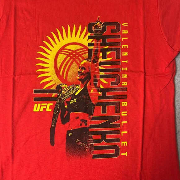 UFC Valentina Shevchenko Tee Womens S Red "Bullet" Graphic‎ T Shirt Cotton - Picture 2 of 7